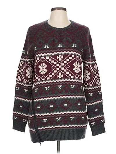 Pre-owned Ann Taylor Pullover Sweater In Burgundy