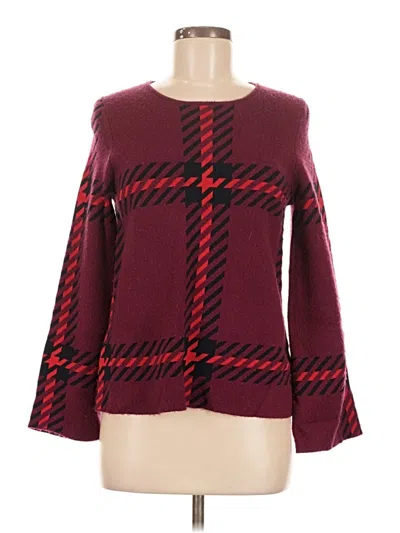 Pre-owned Ann Taylor Pullover Sweater In Burgundy