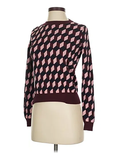 Pre-owned Ann Taylor Pullover Sweater In Burgundy