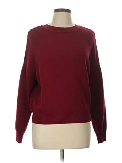 Pre-owned Ann Taylor Pullover Sweater In Burgundy