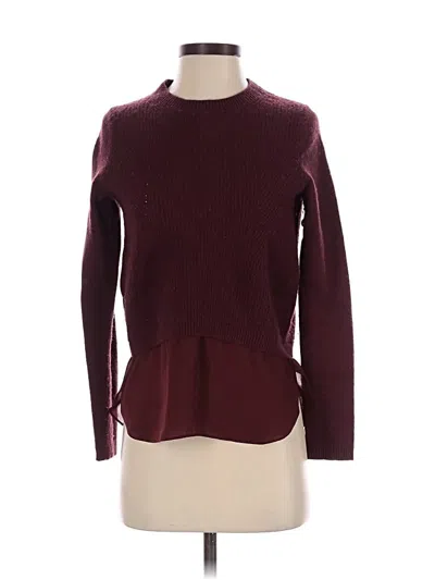 Pre-owned Ann Taylor Pullover Sweater In Burgundy