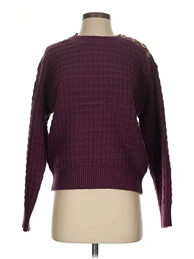 Pre-owned Ann Taylor Pullover Sweater In Burgundy