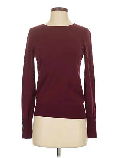 Pre-owned Ann Taylor Pullover Sweater In Burgundy