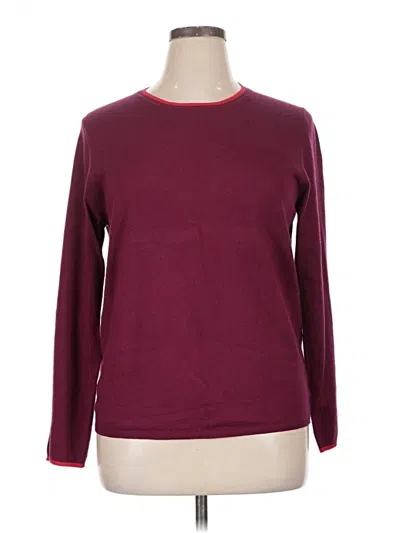 Pre-owned Ann Taylor Pullover Sweater In Burgundy