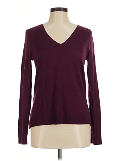 Pre-owned Ann Taylor Pullover Sweater In Burgundy