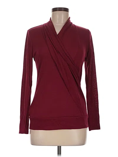 Pre-owned Ann Taylor Pullover Sweater In Burgundy