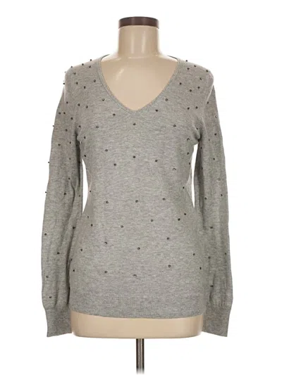 Pre-owned Ann Taylor Pullover Sweater In Gray
