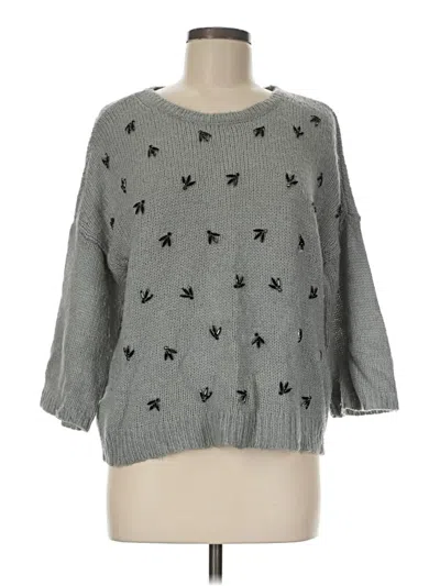 Pre-owned Ann Taylor Pullover Sweater In Gray