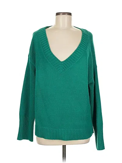 Pre-owned Ann Taylor Pullover Sweater In Green