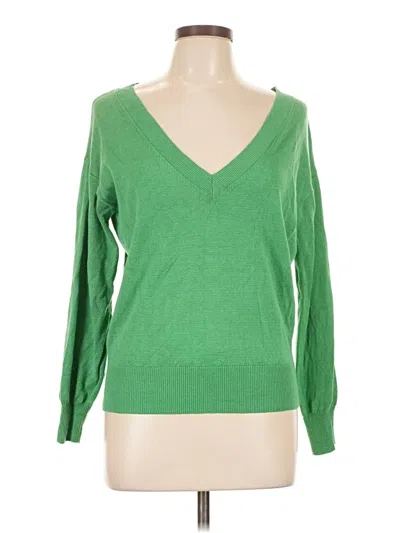Pre-owned Ann Taylor Pullover Sweater In Green