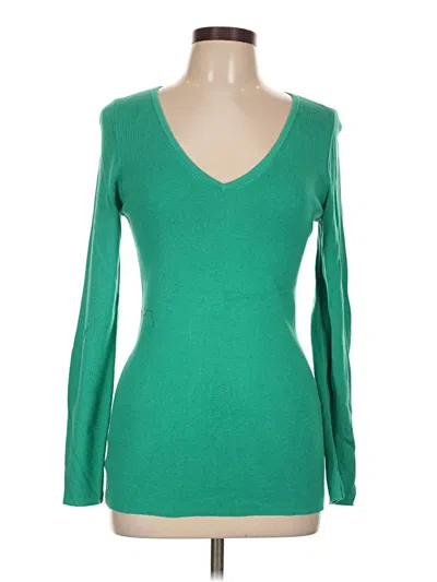 Pre-owned Ann Taylor Pullover Sweater In Green