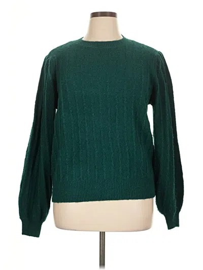 Pre-owned Ann Taylor Pullover Sweater In Green
