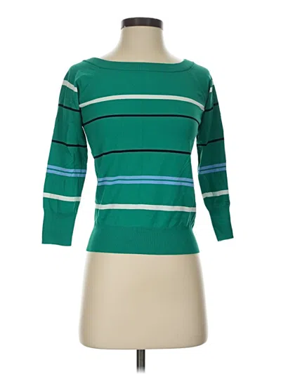 Pre-owned Ann Taylor Pullover Sweater In Green