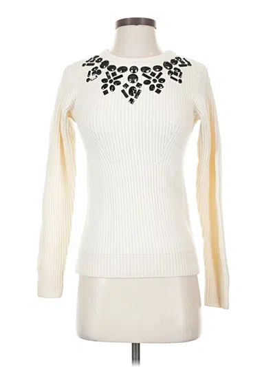 Pre-owned Ann Taylor Pullover Sweater In Ivory