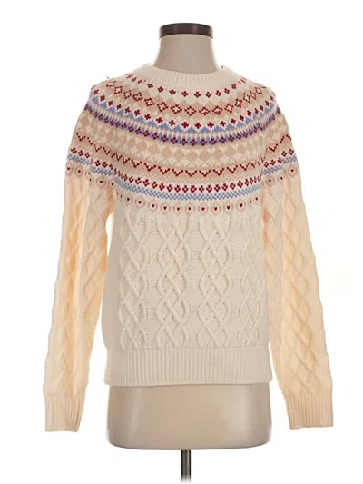 Pre-owned Ann Taylor Pullover Sweater In Ivory
