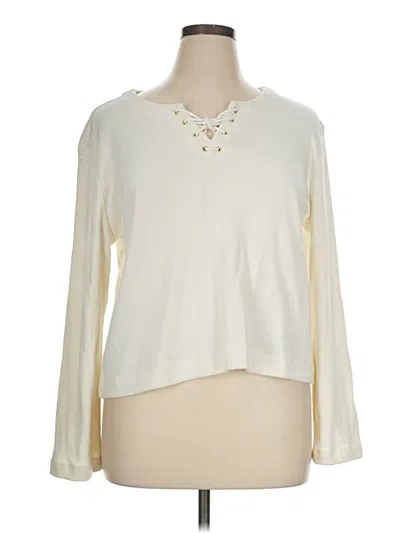Pre-owned Ann Taylor Pullover Sweater In Ivory