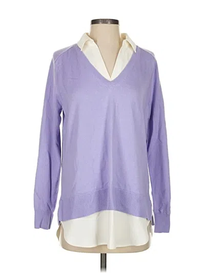 Pre-owned Ann Taylor Pullover Sweater In Purple