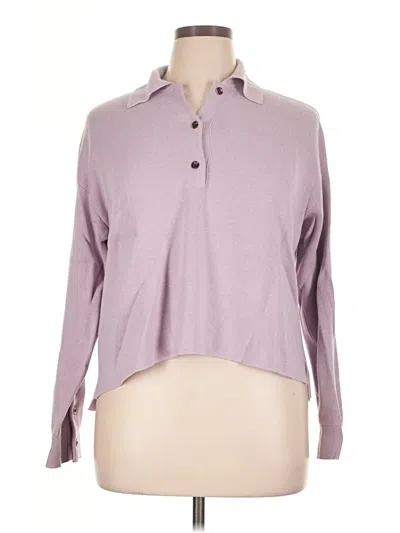 Pre-owned Ann Taylor Pullover Sweater In Purple
