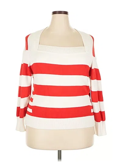 Ann Taylor Pullover Sweater In Red