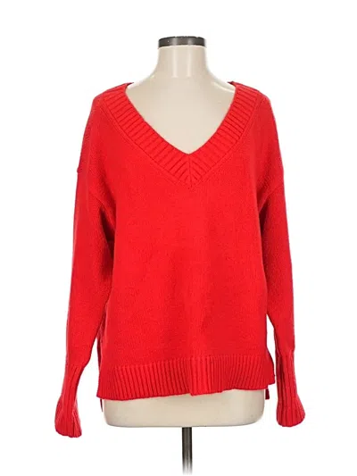 Pre-owned Ann Taylor Pullover Sweater In Red