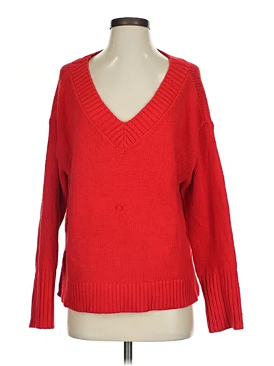 Pre-owned Ann Taylor Pullover Sweater In Red