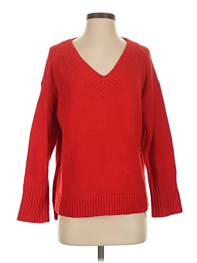 Pre-owned Ann Taylor Pullover Sweater In Red