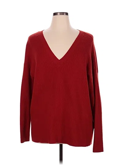 Pre-owned Ann Taylor Pullover Sweater In Red