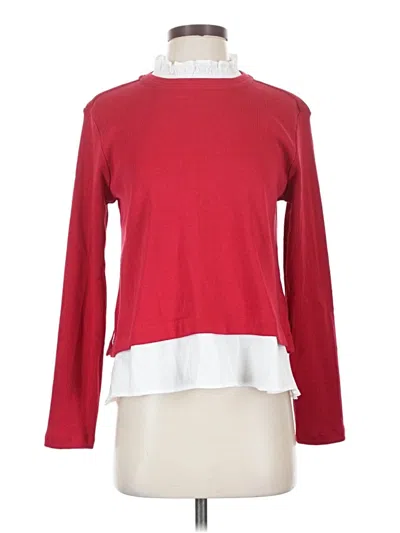 Pre-owned Ann Taylor Pullover Sweater In Red