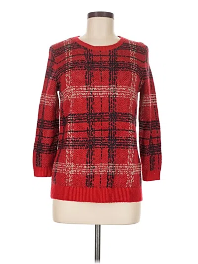 Pre-owned Ann Taylor Pullover Sweater In Red