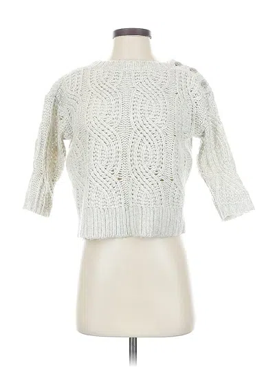 Pre-owned Ann Taylor Pullover Sweater In Silver
