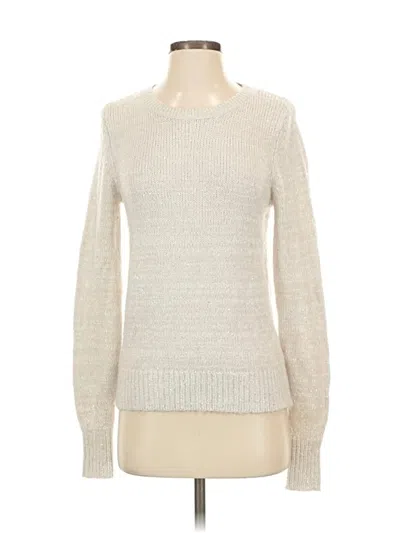 Pre-owned Ann Taylor Pullover Sweater In Silver