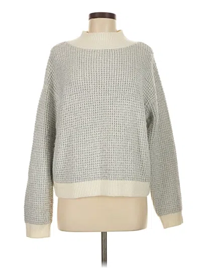 Pre-owned Ann Taylor Pullover Sweater In Silver