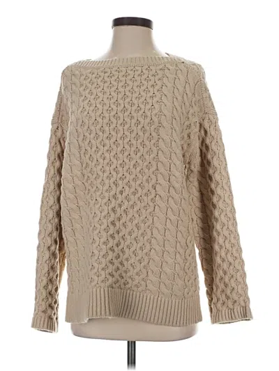 Pre-owned Ann Taylor Pullover Sweater In Tan