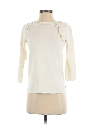 Pre-owned Ann Taylor Pullover Sweater In White