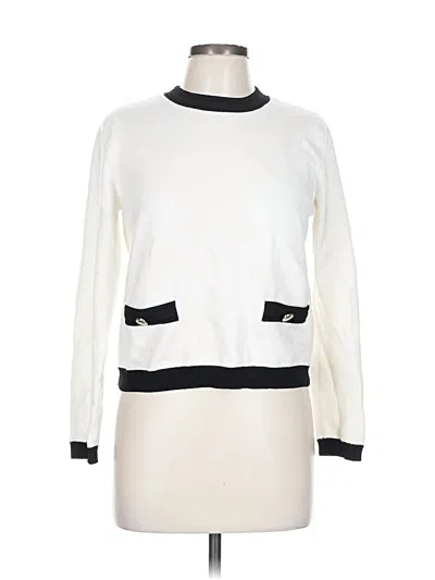 Pre-owned Ann Taylor Pullover Sweater In White