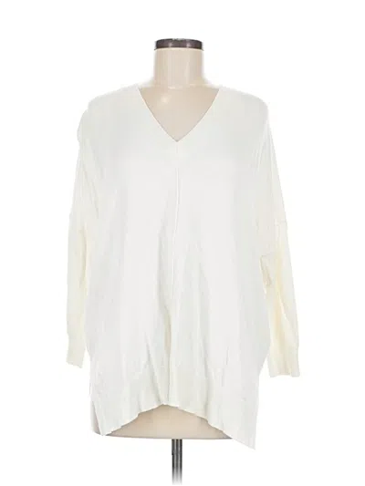 Pre-owned Ann Taylor Pullover Sweater In White