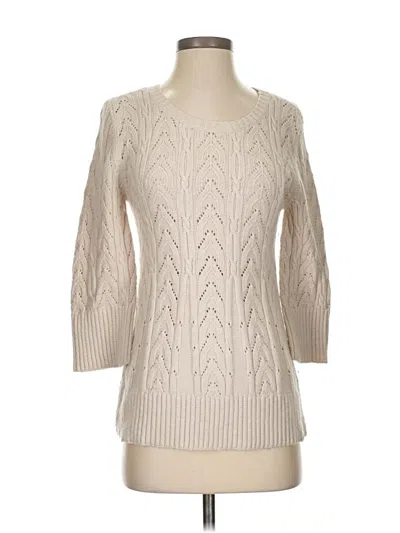 Pre-owned Ann Taylor Pullover Sweater In White