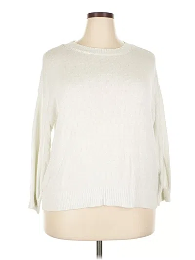 Pre-owned Ann Taylor Pullover Sweater In White