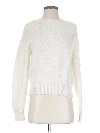 Pre-owned Ann Taylor Pullover Sweater In White