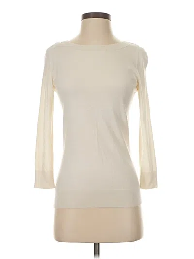 Pre-owned Ann Taylor Pullover Sweater In White