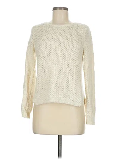 Pre-owned Ann Taylor Pullover Sweater In White
