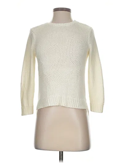 Pre-owned Ann Taylor Pullover Sweater In White