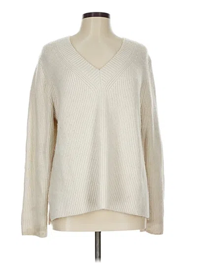Pre-owned Ann Taylor Pullover Sweater In White