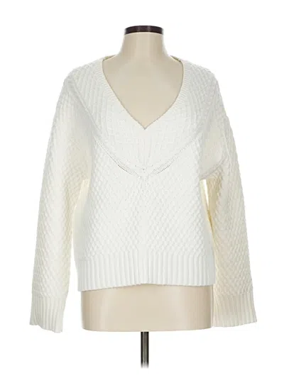 Pre-owned Ann Taylor Pullover Sweater In White