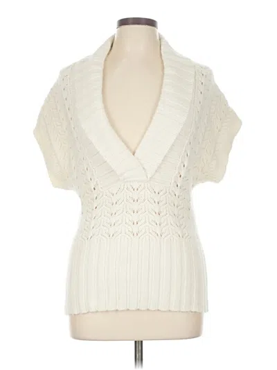 Pre-owned Ann Taylor Pullover Sweater In White