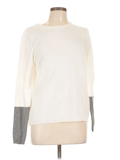 Pre-owned Ann Taylor Pullover Sweater In White