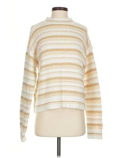 Pre-owned Ann Taylor Pullover Sweater In White