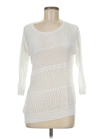 Pre-owned Ann Taylor Pullover Sweater In White