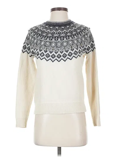 Pre-owned Ann Taylor Pullover Sweater In White