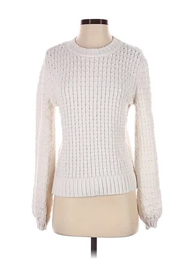 Pre-owned Ann Taylor Pullover Sweater In White